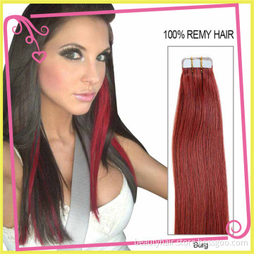 unprocessed raw waterproof double-side adhesive tape hair skin weft